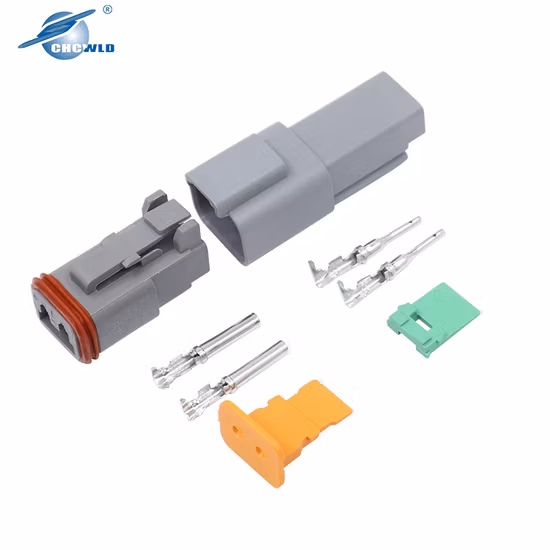 Alta qualidade Deutsch Dt Dt04 Dt06 Plugue do conector automático 2 3 4 6 8 12 pinos macho e fêmea Chicote de fios à prova d'água Carro Terminal elétrico Cabo Conector automotivo
